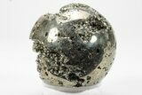 Polished Pyrite Sphere - Peru #228378-1